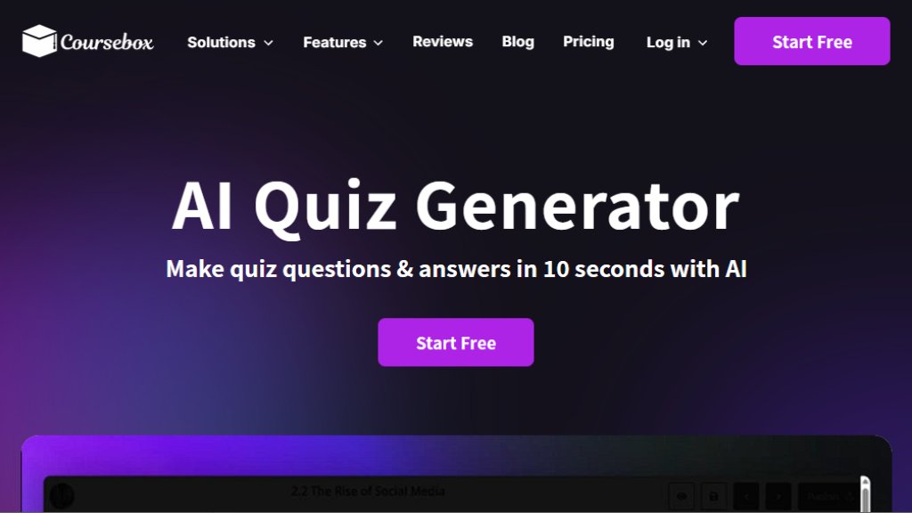 Coursebox AI Quiz Generator Скриншот