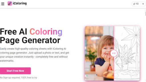 iColoring AI - Crea páginas para colorear con IA al instante - Logo