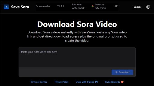 SaveSora - Descargador de videos Sora: Gratis y Rápido - Logo