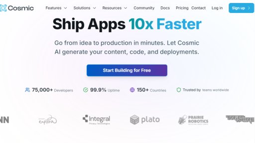 Cosmic - Headless CMS with AI for Fast App Development - Logo