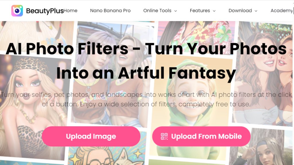 BeautyPlus AI Filters Captura de pantalla