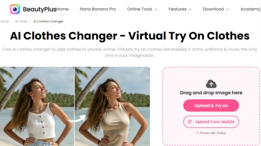 BeautyPlus AI Clothes Changer - Cambiador de ropa con IA: Prueba virtual gratuita - Logo