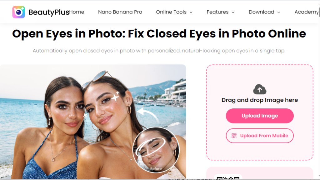BeautyPlus - Abridor de Ojos en Fotos Captura de pantalla