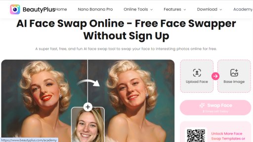 BeautyPlus AI Face Swap - Échange de visage par IA gratuit et rapide | BeautyPlus - Logo