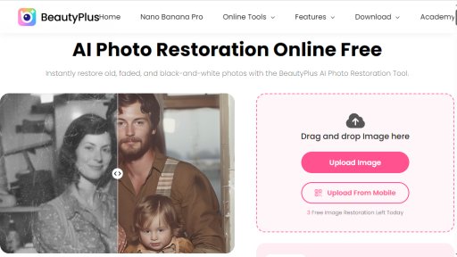 BeautyPlus Photo Restoration - Revive tus recuerdos con un clic - Logo