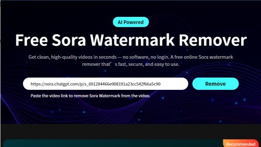 Free AI Sora Watermark Remover - 免费一键清除Sora视频水印，保持高清画质 - Logo