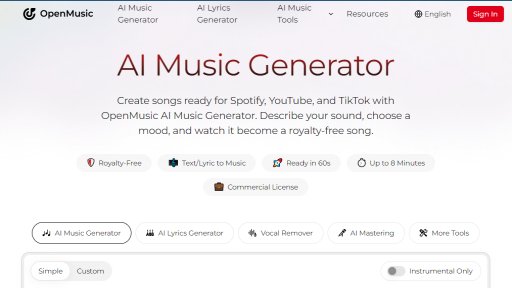 OpenMusic AI - Crea música profesional con IA - Logo
