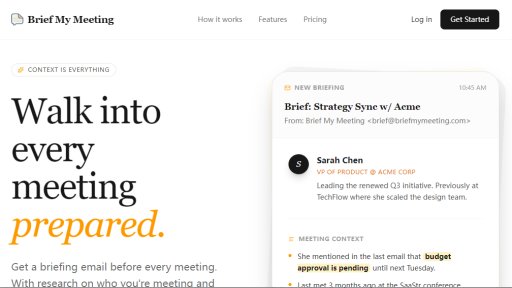 Brief My Meeting - Prepara reuniones al instante - Logo