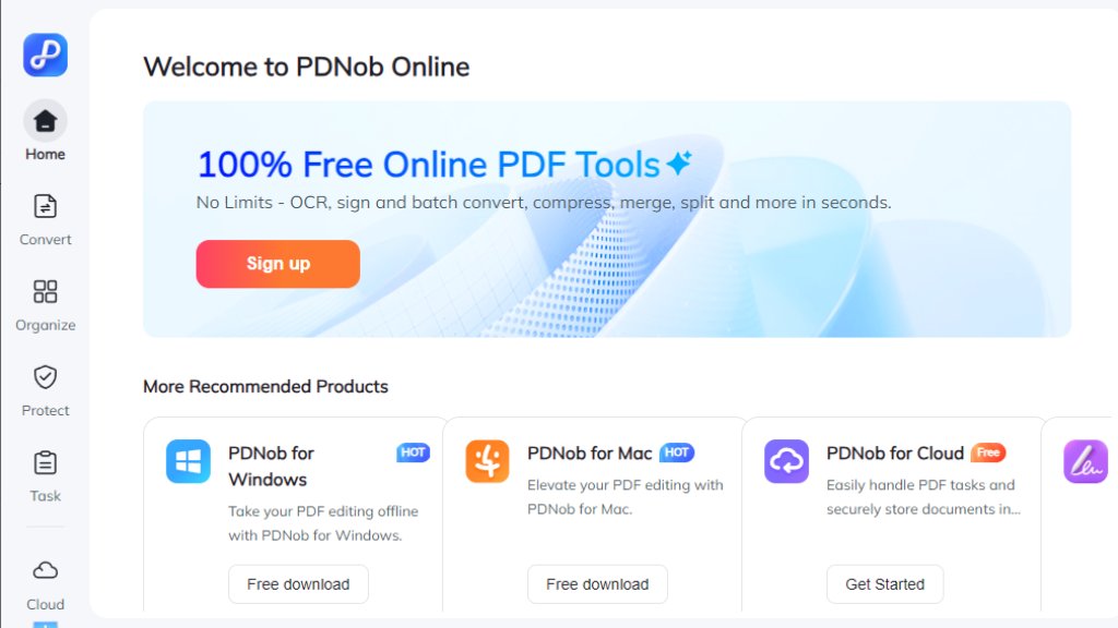 Tenorshare PDNob 免费在线PDF编辑器 截图