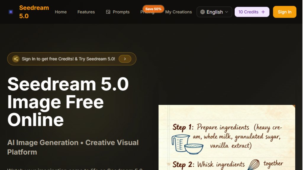 Seedream 5.0 Captura de pantalla