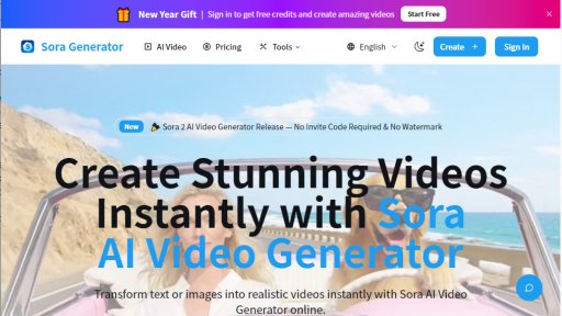 Sora Generator - Creador de Videos con IA Instantáneo - Logo