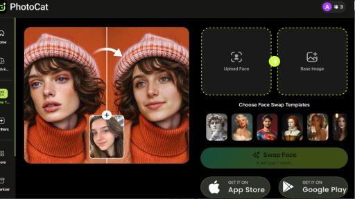 PhotoCat AI Face Swap - Échange de Visage Réaliste et Gratuit en Ligne - Logo