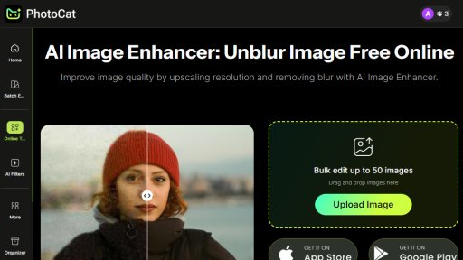 PhotoCat AI Image Enhancer - Potenciador de Imágenes con IA Gratuito - Logo