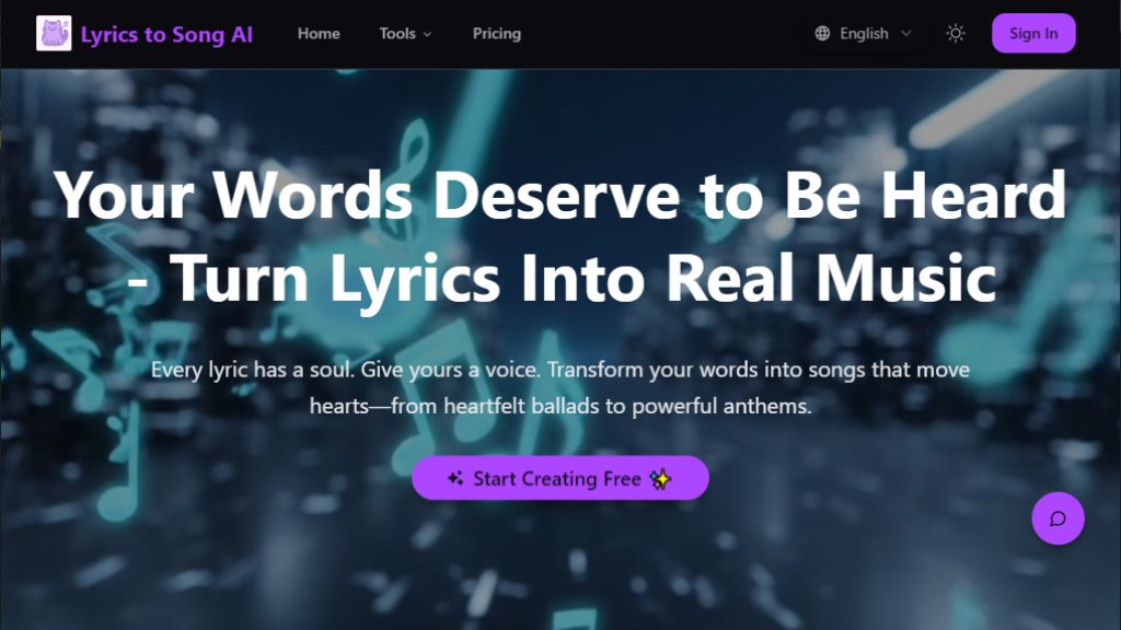 Lyrics to Song AI Screenshot
