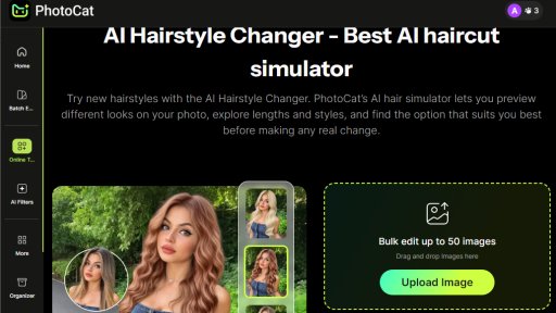 PhotoCat AI Hairstyle - Simulador Virtual de Peinados - Logo