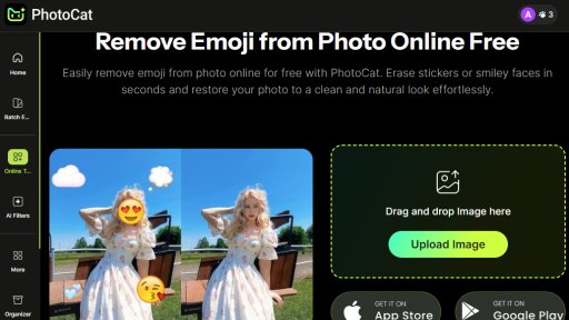 PhotoCat Remove Emoji from Photo - Nettoyez vos photos instantanément - Logo