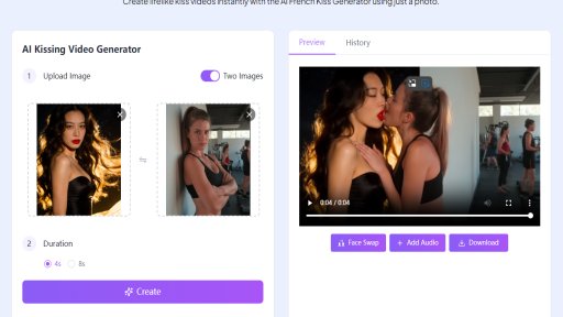 AI French Kiss Generator - Créez des baisers IA instantanés - Logo