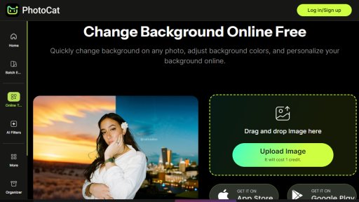 PhotoCat Background Changer - Éditez vos arrière-plans photo instantanément - Logo