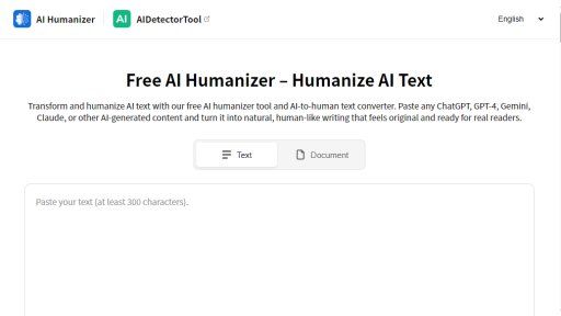 HumanizerTool.io - 让AI文本听起来像真人写作 - Logo