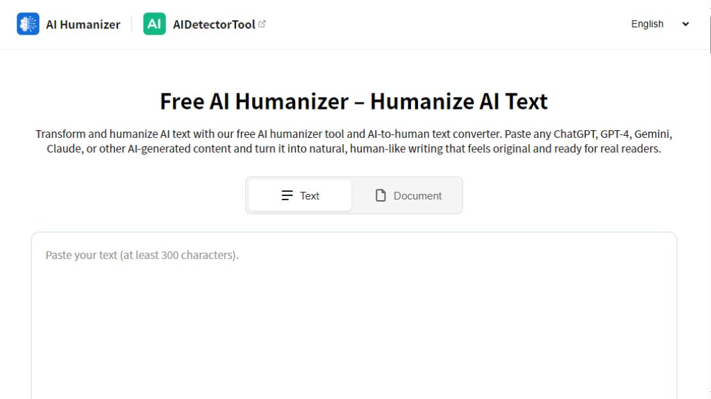HumanizerTool.io 截图