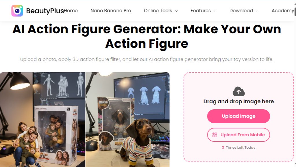 BeautyPlus AI Action Figure Generator لقطة الشاشة