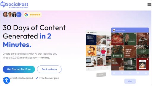 SocialPost.ai - Création Automatisée de Contenu pour Réseaux Sociaux - Logo