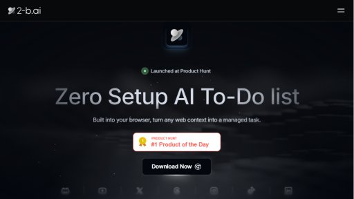 2-b.ai - 智能待办，网页内容秒变任务。 - Logo