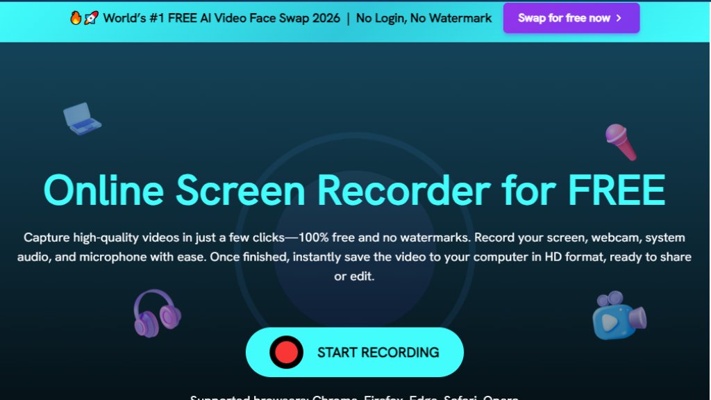 FliFlik Online Screen Recorder Capture d'écran