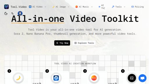 Tool Video - Tu Estudio de Video con IA Completo - Logo