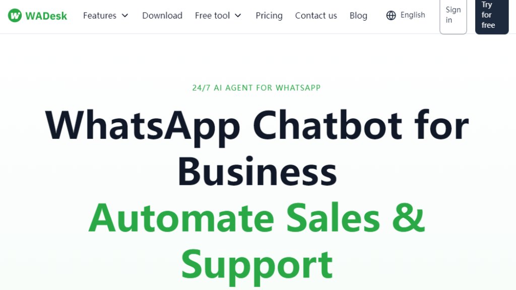WADesk WhatsApp Chatbot Capture d'écran
