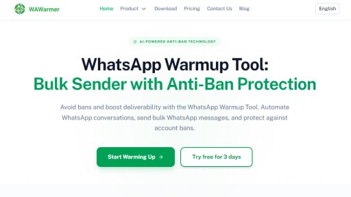 WAWarmer - Protección Automatizada Anti-Bloqueo WhatsApp - Logo