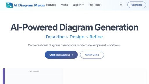 AI Diagram Maker - Creación instantánea de diagramas con IA - Logo