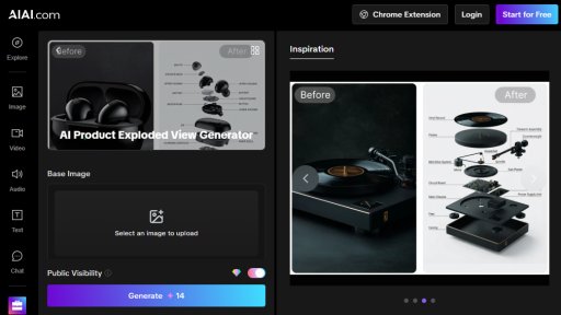 AIAI AI Product Exploded View Generator - Creador Automatizado de Diagramas de Vista Explotada - Logo