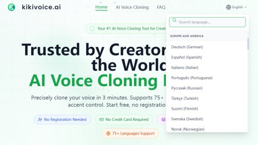 KikiVoice - Clonación de Voz con IA Instantánea y Gratuita - Logo