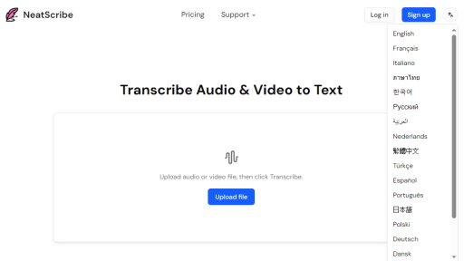 NeatScribe - Transcripción Rápida y Precisa de Audio y Video - Logo