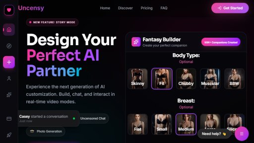 Uncensy - Build Your Perfect AI Companion - Logo