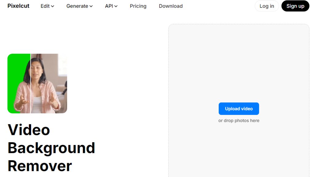 Pixelcut Video Background Remover Tangkapan Layar