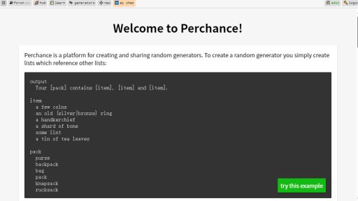 Perchance - Generación IA gratuita e ilimitada - Logo