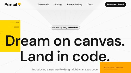 Pencil - Diseña directamente en tu editor de código - Logo
