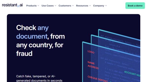 Resistant AI - Plataforma avanzada de prevención de fraude con IA - Logo