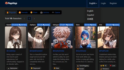 Pephop AI - Immersive AI Character Chat Platform - Logo