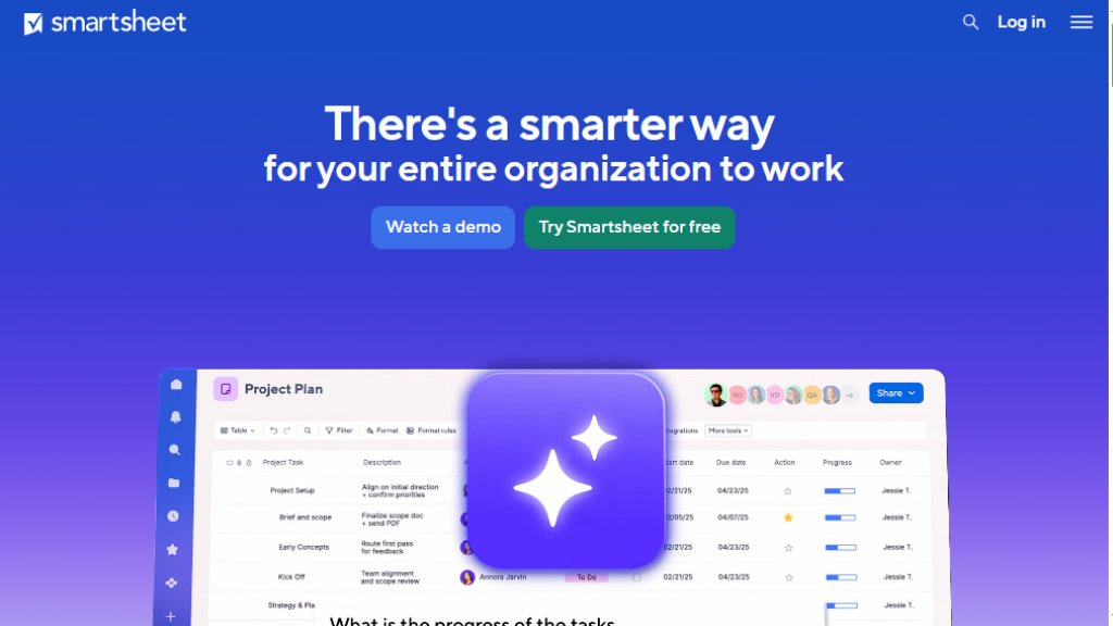 Smartsheet Captura de tela