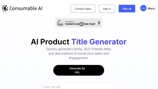 Générateur de Titres de Produits par Consumable AI - Générez des titres SEO instantanément - Logo