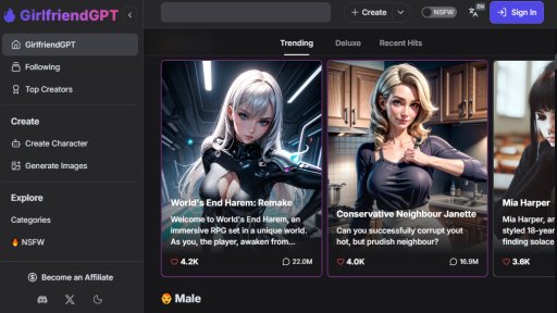 GPTGirlfriend.online - Uncensored AI Companion for Deep Roleplay - Logo