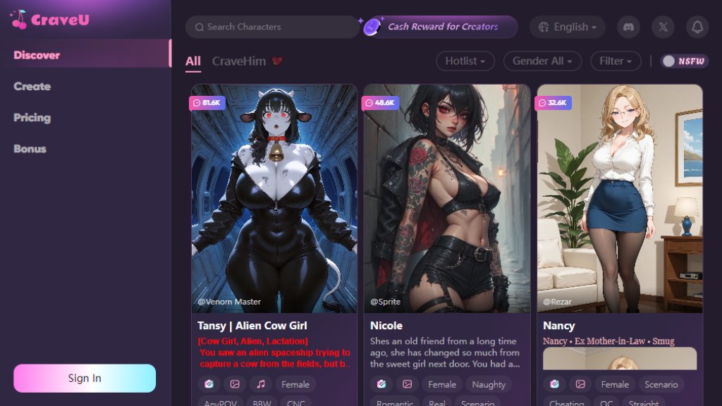 CraveU AI Screenshot