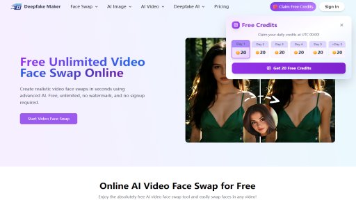 Deepfake Maker Video Face Swap - Herramienta Gratuita de Intercambio de Rostros con IA - Logo