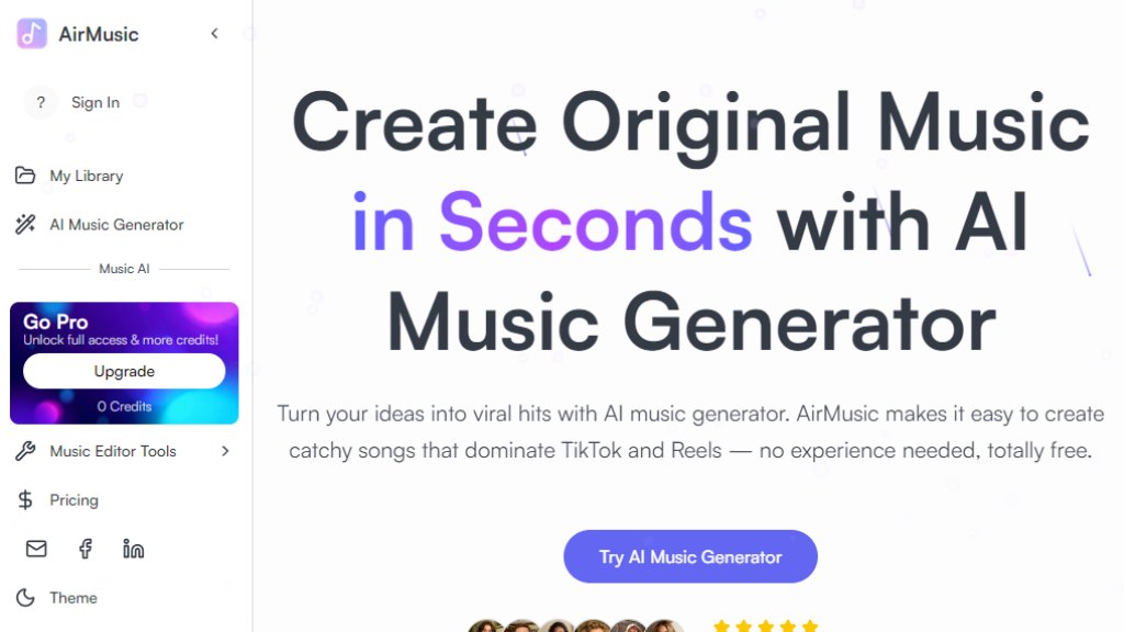 AirMusic Captura de tela