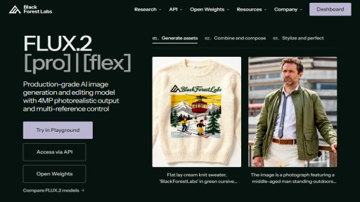 FLUX.2 de Black Forest Labs - Modelo de IA para Imágenes Profesional - Logo