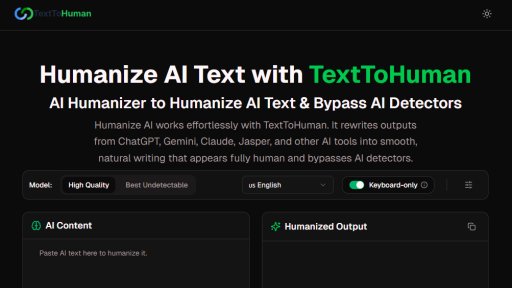 TextToHuman - Humanizador de Texto IA Gratuito y Omite Detectores - Logo