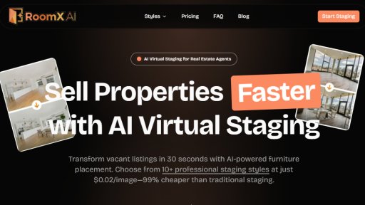 RoomX AI - Virtual Staging Rápido con IA para Inmobiliarias - Logo